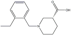 (3R)-1-(2-ethylbenzyl)piperidine-3-carboxylic acid Struktur