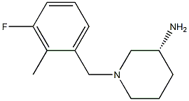 (3R)-1-(3-fluoro-2-methylbenzyl)piperidin-3-amine Structure