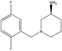 (3S)-1-(2,5-difluorobenzyl)piperidin-3-amine Struktur