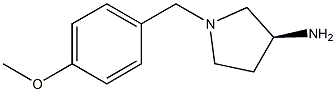 (3S)-1-(4-methoxybenzyl)pyrrolidin-3-amine 化学構造式