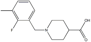 1-(2-fluoro-3-methylbenzyl)piperidine-4-carboxylic acid Structure