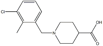 1-(3-chloro-2-methylbenzyl)piperidine-4-carboxylic acid Struktur