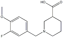 1-(3-fluoro-4-methoxybenzyl)piperidine-3-carboxylic acid Structure