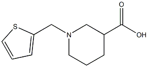 1-(thiophen-2-ylmethyl)piperidine-3-carboxylic acid,,结构式