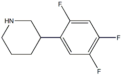 3-(2,4,5-三氟苯基)哌啶 结构式