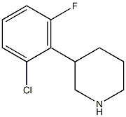 3-(2-chloro-6-fluorophenyl)piperidine Structure