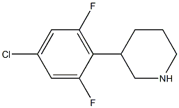 3-(4-chloro-2,6-difluorophenyl)piperidine Structure