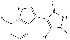 3-chloro-4-(7-fluoro-1H-indol-3-yl)-1H-pyrrole-2,5-dione Struktur