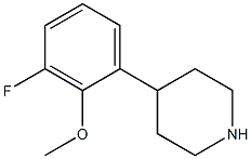 4-(3-fluoro-2-methoxyphenyl)piperidine Struktur