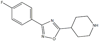 4-[3-(4-fluorophenyl)-1,2,4-oxadiazol-5-yl]piperidine Struktur