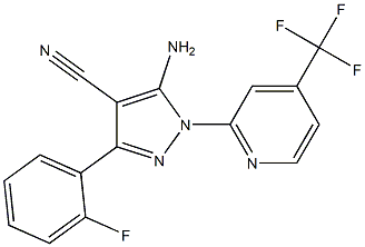  5-amino-3-(2-fluorophenyl)-1-[4-(trifluoromethyl)pyridin-2-yl]-1H-pyrazole-4-carbonitrile