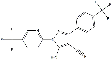 5-amino-3-[4-(trifluoromethyl)phenyl]-1-[5-(trifluoromethyl)pyridin-2-yl]-1H-pyrazole-4-carbonitrile Structure