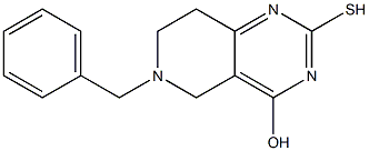 6-benzyl-2-sulfanyl-5,6,7,8-tetrahydropyrido[4,3-d]pyrimidin-4-ol 化学構造式