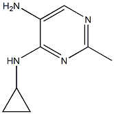 N4-cyclopropyl-2-methylpyrimidine-4,5-diamine,,结构式