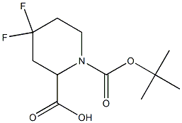 4,4-DIFLUORO-PIPERIDINE-1,2-DICARBOXYLIC ACID 1-TERT-BUTYL ESTER 化学構造式