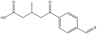 3-METHYL-5-OXO-(4-THIOMETHYLPHENYL)VALERIC ACID,,结构式