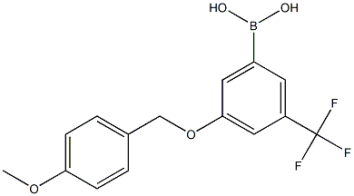 5-|对甲氧基|苄氧基-3-三氟甲基苯硼酸,,结构式