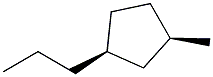 1-methyl-cis-3-propylcyclopentane Structure