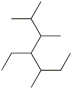 2,3,5-trimethyl-4-ethylheptane,,结构式