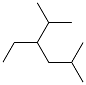 3-ethyl-2,5-dimethylhexane 结构式