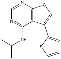 N4-ISOPROPYL-5-THIOPHEN-2-YLTHIENO[2,3-D]PYRIMIDINE-4-AMINE,,结构式