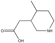 (4-METHYLPIPERIDIN-3-YL)ACETIC ACID Structure