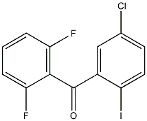 5-CHLORO-2-IODO-PHENYL-(2-6-DIFLUORO-PHENYL)-METHANONE 化学構造式