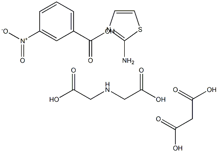 AMINOTHIAZOLE,IMINODIACETIC ACID,MALONIC ACID,M-NITROBENZOIC ACID Struktur