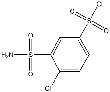 4-CHLORO-3-SULFAMOYLBENZENESULFONYL CHLORIDE 化学構造式