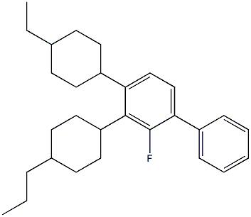 4-ETHYLCYCLOHEXYL-4''-PROPYLCYCLOHEXYL-2-FLUOROBIPHENYL 结构式