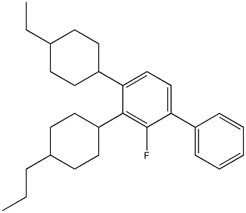 4-ETHYLCYCLOHEXYL-4''-PROPYLCYCLOHEXYL-2-FLUOROBIPHENYL 化学構造式