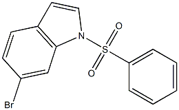 6-BROMO-1-(PHENYLSULFONYL)INDOLE 化学構造式