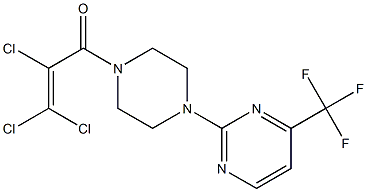 2,3,3-TRICHLORO-1-{4-[4-(TRIFLUOROMETHYL)PRYIMIDIN-2-YL]PIPERAZINO}PROP-2-EN-1-ONE Structure