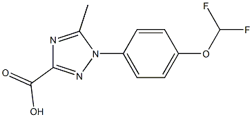1-(4-Difluoromethoxy-phenyl)-5-methyl-1H-[1,2,4]triazole-3-carboxylic acid,,结构式