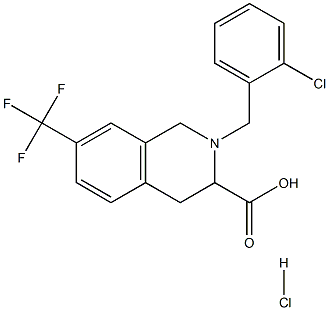 2-(2-chloro-benzyl)-7-trifluoromethyl-1,2,3,4-tetrahydro-isoquinoline-3-carboxylic acid hydrochloride