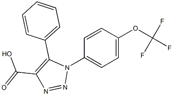 5-Phenyl-1-(4-trifluoromethoxy-phenyl)-1H-[1,	2,	3]triazole-4-carboxylic 	acid Struktur