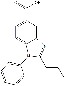 1-PHENYL-2-PROPYL-1H-BENZOIMIDAZOLE-5-CARBOXYLIC ACID 结构式