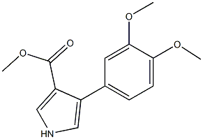 4-(3,4-DIMETHOXYLPHENYL)-1H-PYRROLE-3-CARBOXYLICACIDMETHYLESTER 结构式