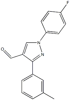 1-(4-FLUOROPHENYL)-3-(3-METHYLPHENYL)-1H-PYRAZOLE-4-CARBALDEHYDE 结构式