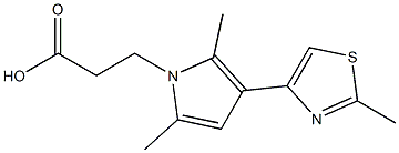 3-[2,5-DIMETHYL-3-(2-METHYL-1,3-THIAZOL-4-YL)-1H-PYRROL-1-YL]PROPANOIC ACID Struktur