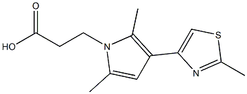 3-[2,5-DIMETHYL-3-(2-METHYL-1,3-THIAZOL-4-YL)-1H-PYRROL-1-YL]PROPANOIC ACID Structure