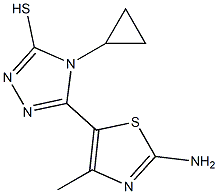 5-(2-AMINO-4-METHYL-1,3-THIAZOL-5-YL)-4-CYCLOPROPYL-4H-1,2,4-TRIAZOLE-3-THIOL|