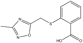 2-{[(3-METHYL-1,2,4-OXADIAZOL-5-YL)METHYL]THIO}BENZOIC ACID Structure