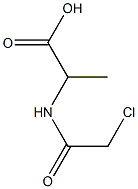 2-[(CHLOROACETYL)AMINO]PROPANOIC ACID 化学構造式