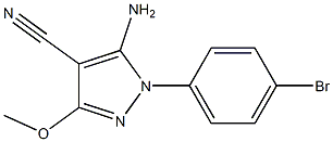 5-AMINO-1-(4-BROMOPHENYL)-3-METHOXY-1H-PYRAZOLE-4-CARBONITRILE 结构式