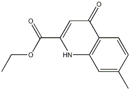 ETHYL 7-METHYL-4-OXO-1,4-DIHYDROQUINOLINE-2-CARBOXYLATE 化学構造式