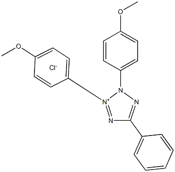 2,3-BIS(4-METHOXYPHENYL)-5-PHENYLTETRAZOLIUM CHLORIDE 98+%,,结构式