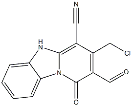 3-(CHLOROMETHYL)-2-FORMYL-1-OXO-1,5-DIHYDROPYRIDO[1,2-A]BENZIMIDAZOLE-4-CARBONITRILE Struktur