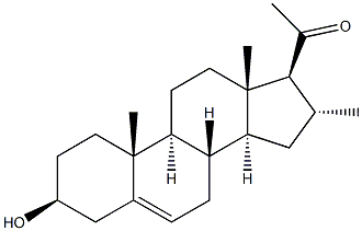 3B-HYDROXY-16ALPHA-METHYLPREGN-5-EN-20-ONE 结构式