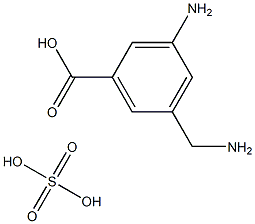 3-AMINO-5-AMINOMETHYL-BENZOIC ACID SULFATE 结构式